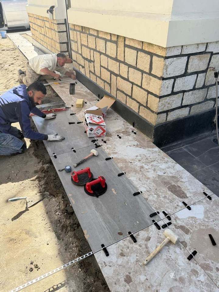 Pose de carrelage extérieur